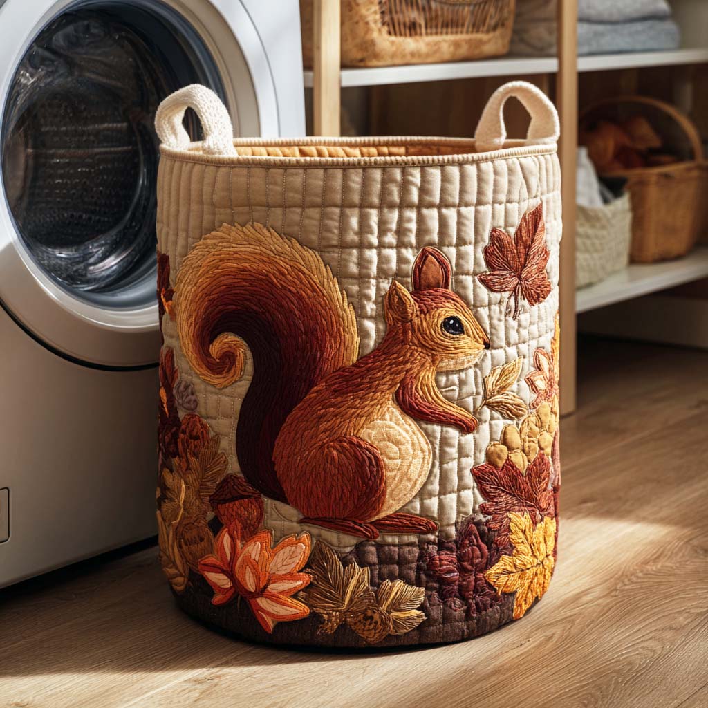 Acorn Tales Quilted Laundry Basket NCU0NTD065