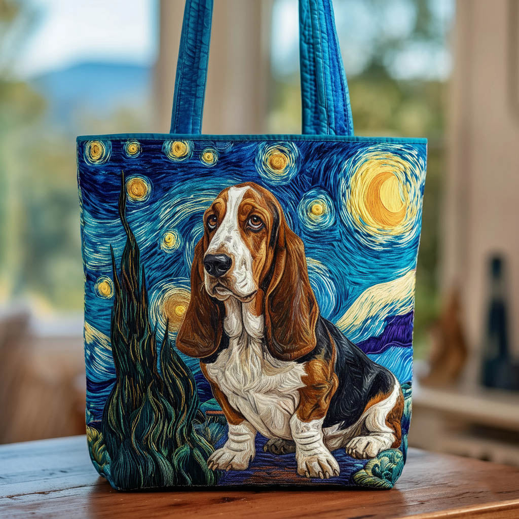 Adorable Basset Hound Quilted Tote Bag GFTONT6031