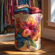 Tropical Bloom Quilted Laundry Basket NCU0NTV039